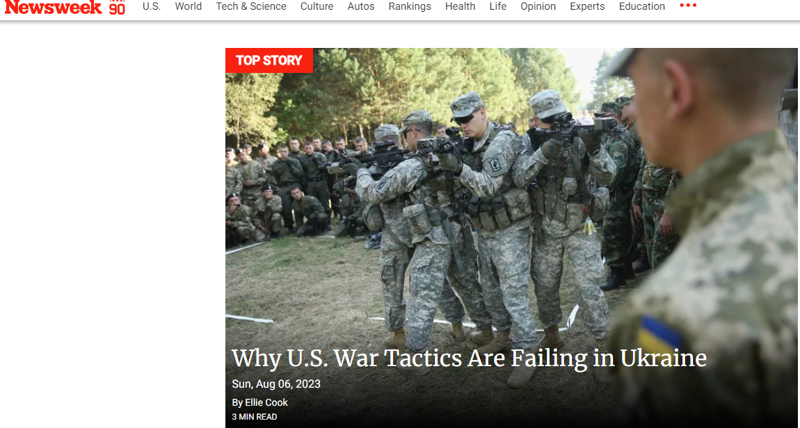  Newsweek: Η ήττα των Ενόπλων Δυνάμεων της Ουκρανίας ανέδειξε την αχίλλειο πτέρνα του ΝΑΤΟ