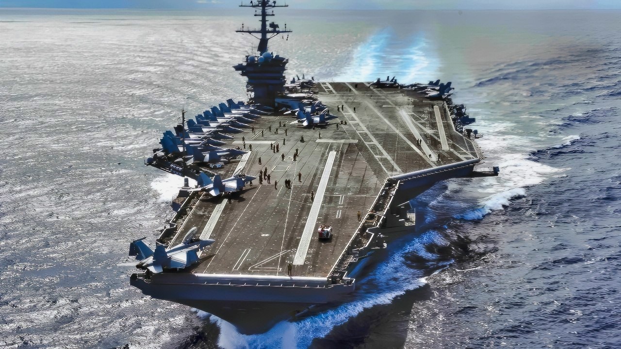 PHILIPPINE SEA (Sept. 24, 2024) The Nimitz-class aircraft carrier USS Theodore Roosevelt (CVN 71) transits the Philippine Sea, Sept. 24, 2024. Theodore Roosevelt, flagship of Carrier Strike Group 9, is underway conducting routine operations in the U.S. 7th Fleet area of operations. U.S. 7th Fleet is the U.S. Navy’s largest forward-deployed numbered fleet, and routinely interacts and operates with allies and partners in preserving a free and open Indo-Pacific region. (U.S. Navy photo by Mass Communication Specialist 3rd Class Adina Phebus)