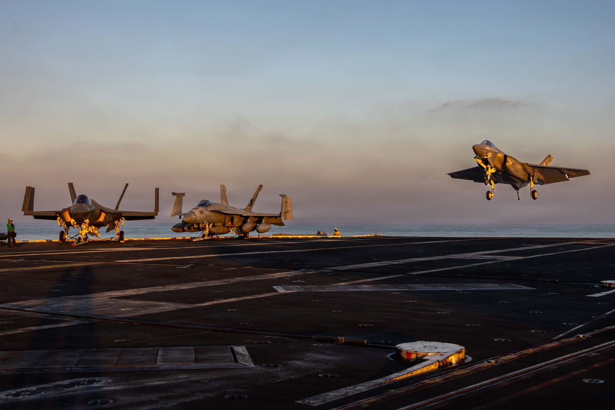 US warplanes take off from USS Abraham Lincoln for Operation Epic Fury