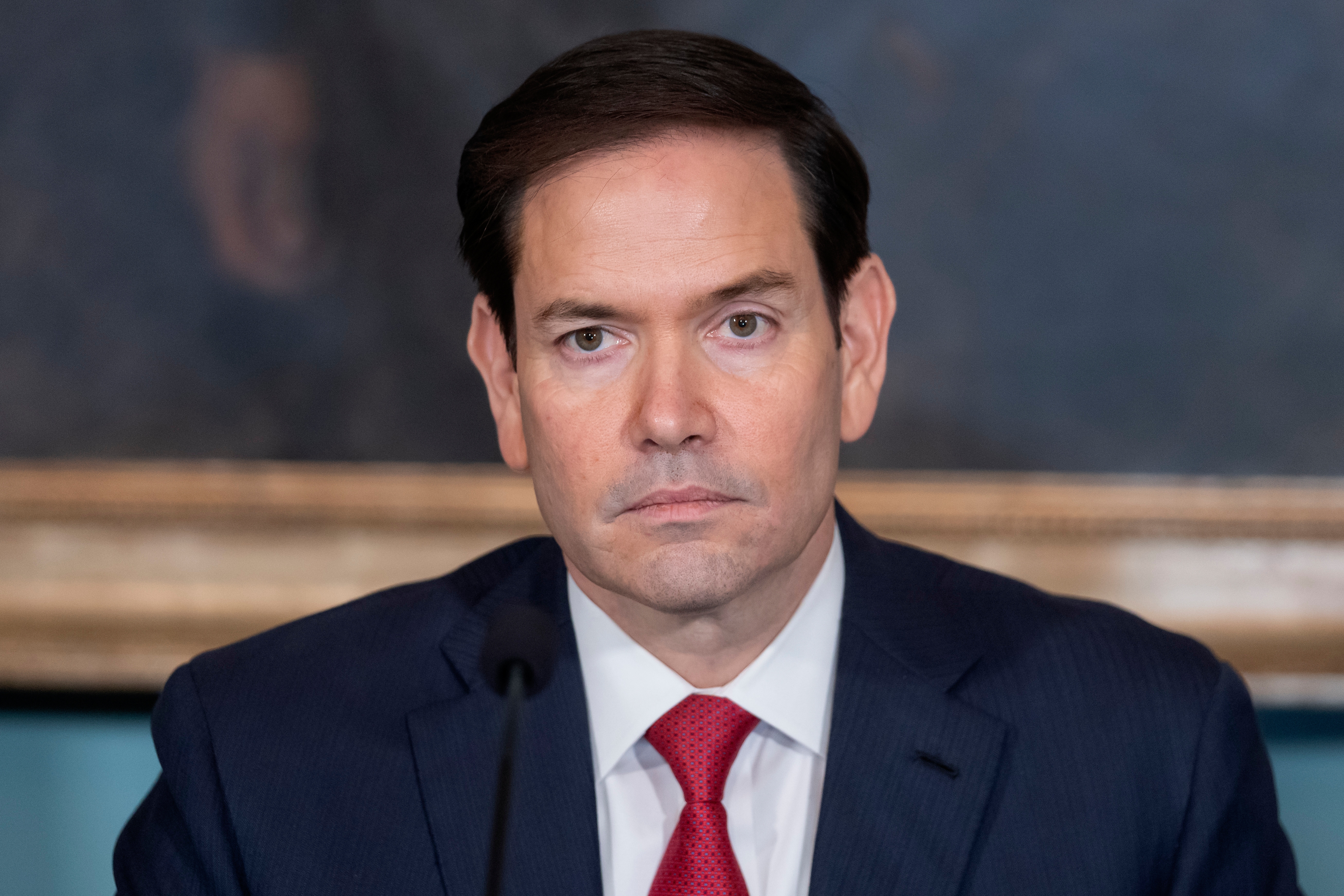 FILE - Secretary of State Marco Rubio attends a signing ceremony for a peace agreement between Rwanda and the Democratic Republic of the Congo at the State Department, June 27, 2025, in Washington. (AP Photo/Mark Schiefelbein, File)