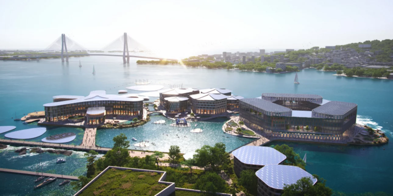 OceanixBusan-Image-by-Oceanix-and-BIG-Bjarke-Ingels-Group-02-Aerial-from-Land.jpg.webp