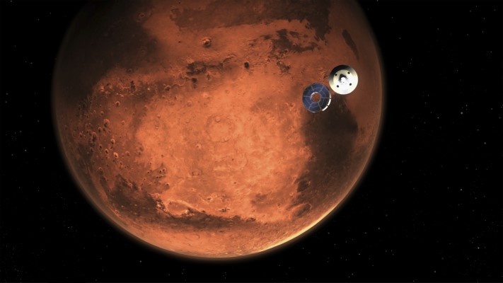 This illustration shows NASA’s Perseverance rover casting off its spacecraft’s cruise stage, minutes before entering the Martian atmosphere. Hundreds of critical events in the rover’s Entry, Descent, and Landing sequence must execute perfectly and exactly on time for the rover to touch down on Mars safely on Feb. 18, 2021.The cruise stage contains fuel tanks, solar panels, and other hardware needed during the trip to Mars. About 10 minutes before atmospheric entry, it separates from the aeroshell, which encloses the rover and descent stage. The aeroshell makes the trip to the surface on its own.NASA's Jet Propulsion Laboratory in Southern California built and will manage operations of the Mars 2020 Perseverance rover for NASA.For more information about the mission, go to: https://mars.nasa.gov/mars2020.CreditNASA/JPL-Caltech