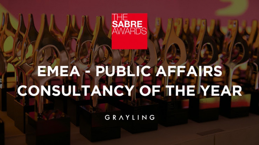 Η Grayling κατακτά τον τίτλο Public Affairs Consultancy της χρονιάς στα βραβεία SABRE 2019