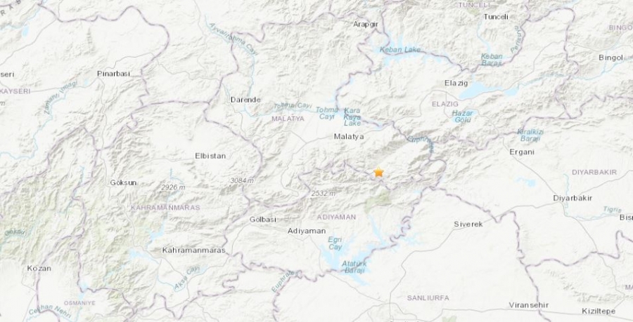 Ισχυρός σεισμός 5 Ρίχτερ στην Τουρκία – Μόλις στα 2 χιλιόμετρα το εστιακό βάθος