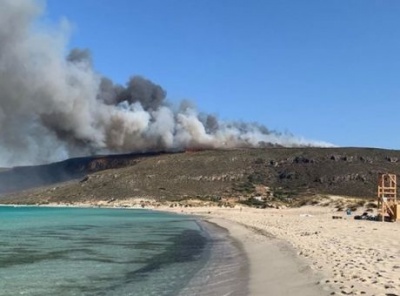 Ελαφόνησος: Η φωτιά έκανε στάχτη το 25% του νησιού