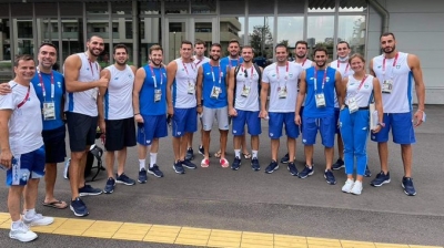 Ο Ολυμπιονίκης Στέφανος Ντούσκος με την Εθνική ομάδα πόλο!