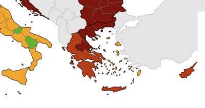 ECDC: Στο «βαθύ κόκκινο» Μακεδονία, Θράκη και Θεσσαλία