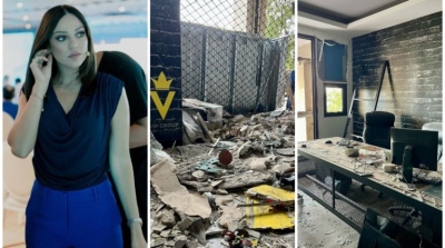 Σοκαριστικές εικόνες από το γραφείο της Μπάγιας Αντωνοπούλου μετά την ισχυρή έκρηξη από βόμβα στον Πειραιά
