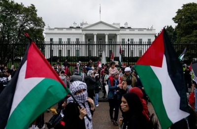 Μεγάλη πορεία υπέρ της Παλαιστίνης στην Ουάσινγκτον – Χιλιάδες διαδηλωτές στον Λευκό Οίκο