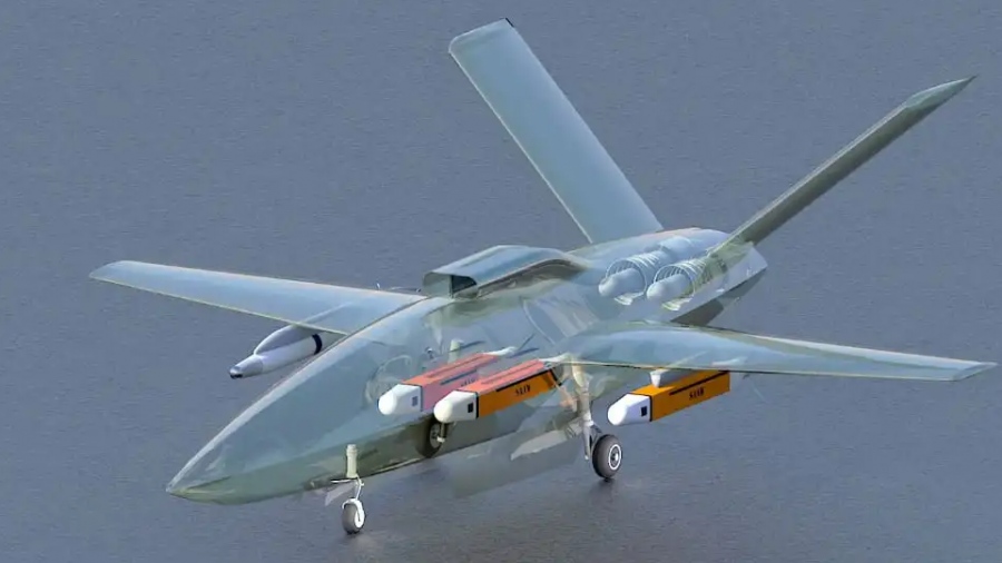 Όλα στη φόρα... Η εναλλακτική διαφανής σχεδίαση του HAL αποκαλύπτει τις μηχανές και τους πύραυλους του drones CATS