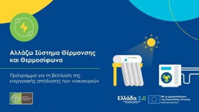 Επιπλέον 37.000 νοικοκυριά στο πρόγραμμα «Αλλάζω Σύστημα Θέρμανσης και Θερμοσίφωνα»