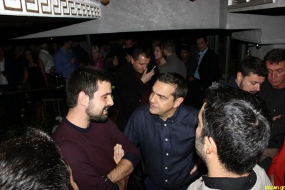Η βραδινή έξοδος του Αλέξη Τσίπρα στην Κοζάνη
