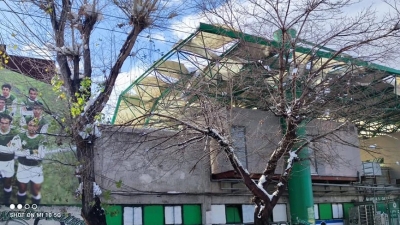 Παναθηναϊκός: Κατέρρευσε το στέγαστρο της Λεωφόρου από το χιόνι