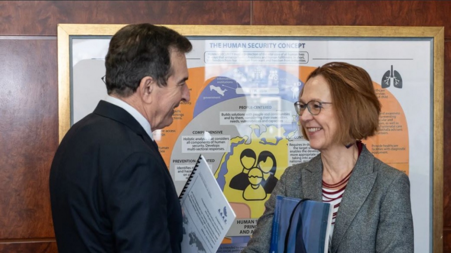 Ασφάλεια και μεταναστευτικές ροές στο επίκεντρο της συνάντησης Χρυσοχοΐδη με τη Laura Lo Castro