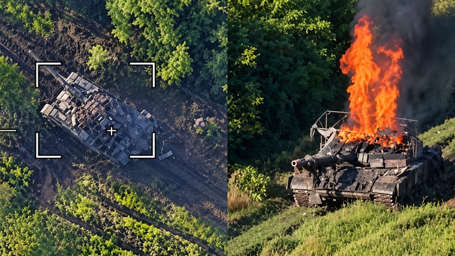 Πρωτοφανείς εικόνες: Οι Ρώσοι πυρπόλησαν σοβιετικά τανκς T-64 με drones - Θέρισαν το 50% των ουκρανικών αρμάτων
