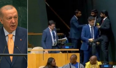 Κόλαση στον ΟΗΕ: Η ισραηλινή αντιπροσωπεία αποχώρησε την ώρα της ομιλίας Erdogan