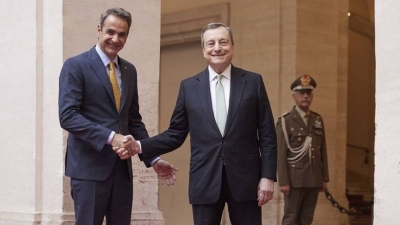 Ολοκληρώθηκε η συνάντηση του Κυριάκου Μητσοτάκη με τον Mario Draghi