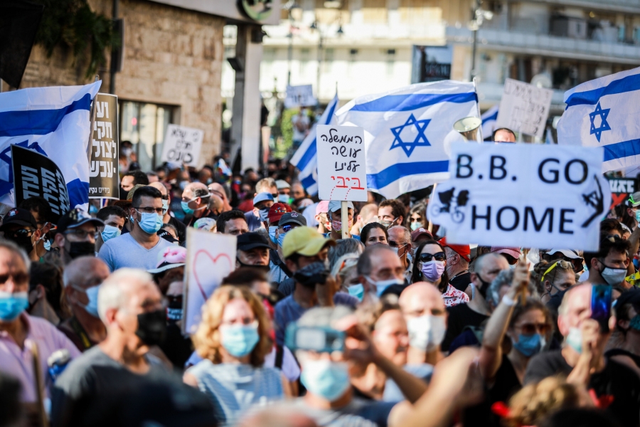 Χιλιάδες Ισραηλινοί στους δρόμους κατά της κυβέρνησης Netanyahu στο Τελ Αβίβ