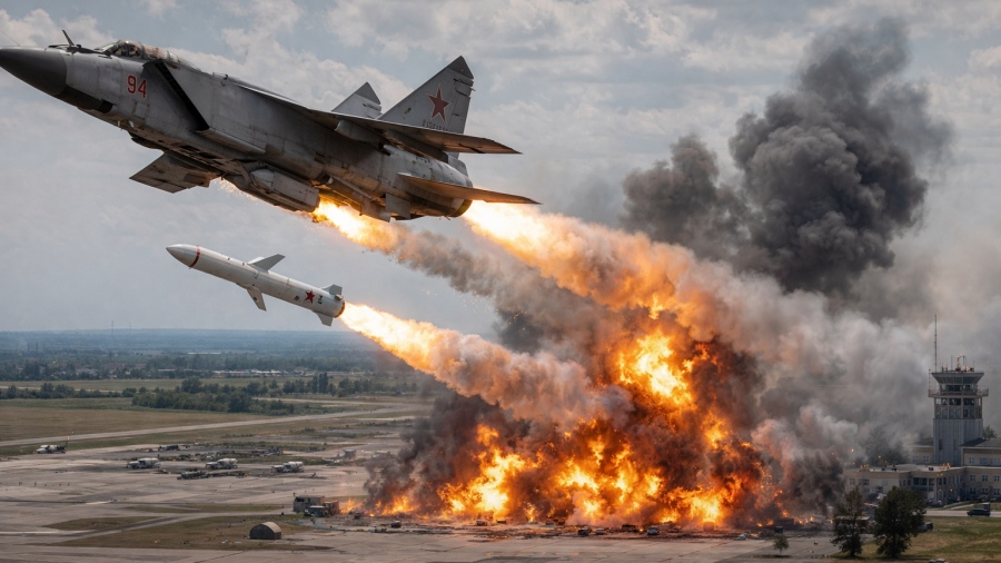 Υπερηχητικό χάος στο Starokostiantyniv - Οι Ρώσοι σάρωσαν το ουκρανικό αεροδρόμιο με καταιγισμό Kinzhal από MiG-31K
