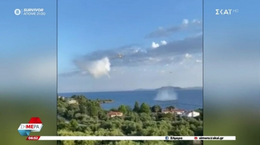 Χαλκιδική: Καναντέρ έριξε... κατά λάθος τόνους νερού σε ξενοδοχείο κατά τη διάρκεια άσκησης - Πανικός στον κόσμο