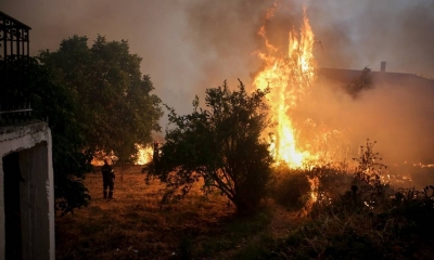 Εύβοια: Αισθητά βελτιωμένη η εικόνα στα μέτωπα της πυρκαγιάς στα Στύρα
