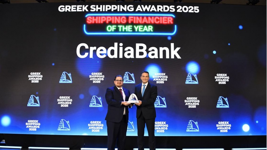Η CrediaBank «Shipping Financier of the Year» στα Lloyd’s List Greek Shipping Awards