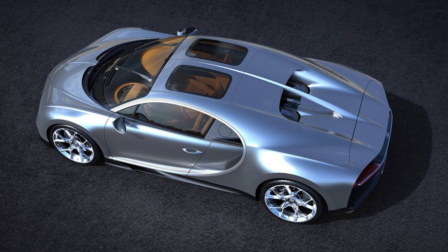 H διπλή ηλιοροφή της Bugatti Chiron