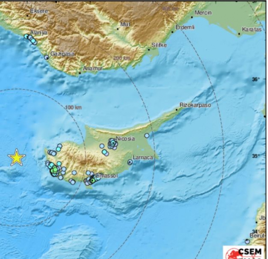 Ισχυρός σεισμός 5,5 Ρίχτερ με μεγάλη διάρκεια, αναστάτωσε την Κύπρο - Κοντά στην Πάφο το επίκεντρο