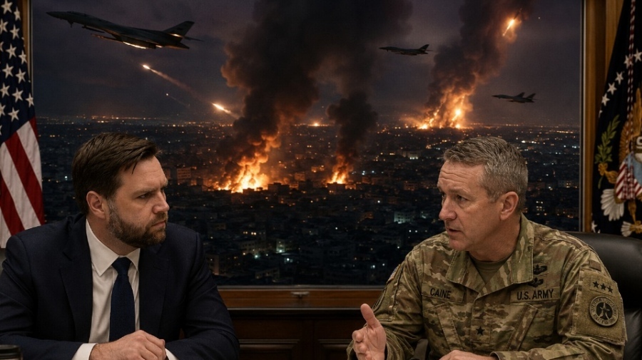 Vance and top US general urge halt to strikes on Iran during tense meeting