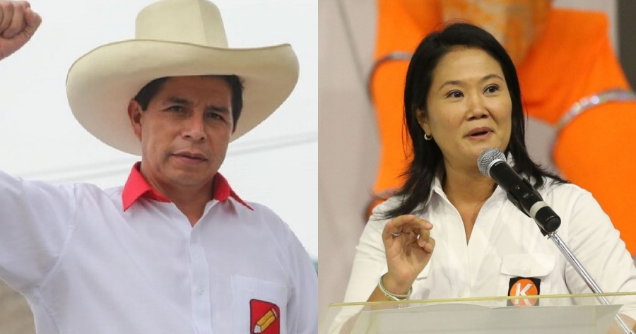 Προεδρικές εκλογές Περού - Μάχη στήθος με στήθος για Pedro Castillo Καστίγιο και Keiko Fujimori