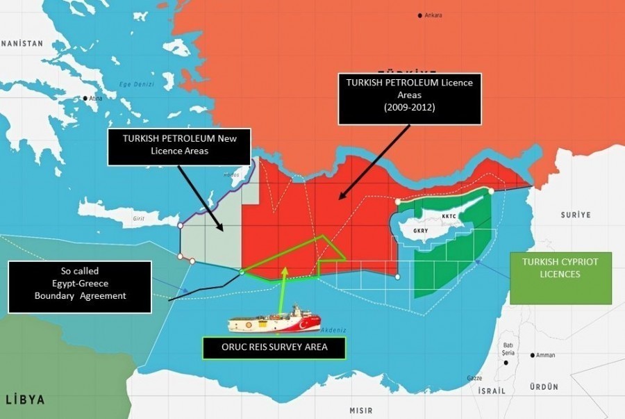 Στροφή 180 μοιρών από το Oruc Reis, επέστρεψε στην ελληνική υφαλοκρηπίδα - Συνεχίζει τα «παιχνίδια» η Τουρκία, κοινή άσκηση Ελλάδας - Γαλλίας