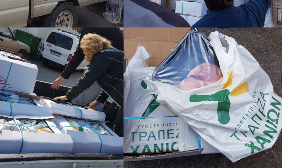 Η Τράπεζα Χανίων δίπλα στον συνάνθρωπο - Μοίρασε έξι τόνους χοιρινό κρέας ενόψει Χριστουγέννων