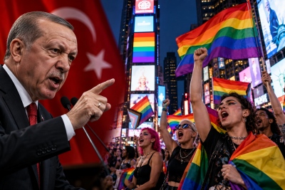 Απίστευτο... ακτιβιστές LGBTQ+ περίμεναν τον Erdogan στην Times Square - «Θα είμαστε πάντα εδώ»