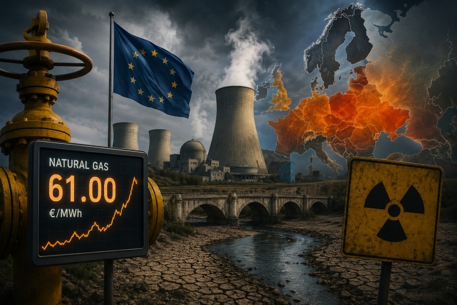 Europe relives the nightmare of 2022 – Natural gas at 61 euros/MWh, nuclear reactors shut down, rivers dry up