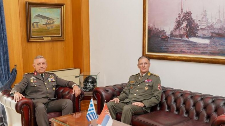 ΓΕΕΘΑ: Συνάντηση Φλώρου με Αρχηγό ΓΕΕΔ της Σερβίας - Κοινή πρόθεση για εμβάθυνση των σχέσεων των Ενόπλων Δυνάμεων
