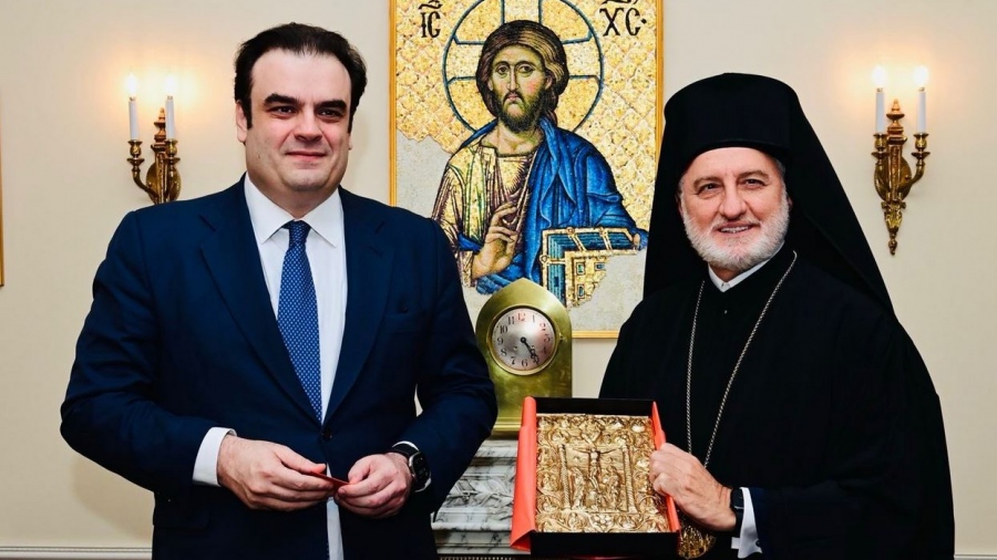 Συνάντηση Πιερρακάκη με τον Αρχιεπίσκοπο Αμερικής για ενίσχυση των δεσμών Ελλάδας και Ομογένειας στις ΗΠΑ