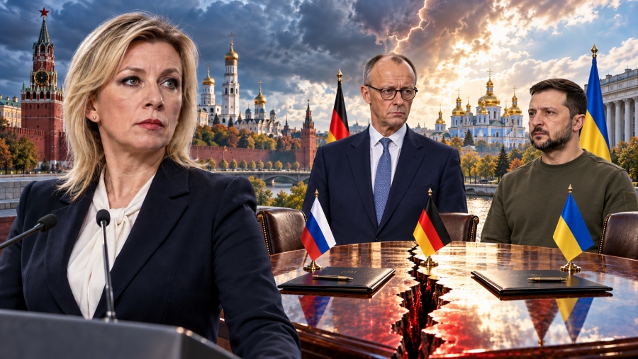 Οργισμένη Zakharova κατακεραυνώνει Merz για την ξαφνική επίσκεψη στο Κίεβο και τον όρο για συνομιλίες: Διπλωματία πάνω στο αίμα