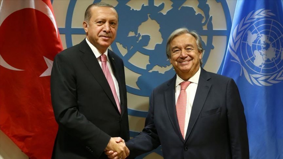 Τηλεφωνική επικοινωνία Erdogan - Guterres για τις εξαγωγές σιτηρών από την Ουκρανία