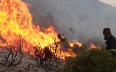 Σε εξέλιξη πυρκαγιά στα Πολιτικά Ευβοίας - Δεν κινδυνεύουν κατοικημένες περιοχές