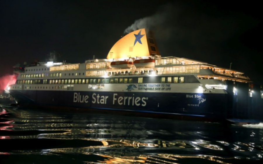 Λήξη συναγερμού για το Blue Star 1, είχε προηγηθεί τηλεφώνημα για βόμβα