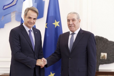 Συνάντηση Μητσοτάκη με τον αντιπρόεδρο της Παλαιστινιακής Αρχής
