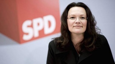 Nahles (SPD):  Οδυνηρές οι συνέπειες για το κόμμα μας, εάν δεν ψηφιστεί η έναρξη των διαπραγματεύσεων με το CDU