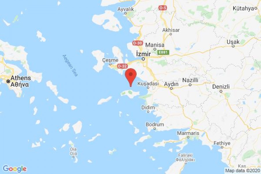 Σεισμός 3,4 βαθμών της κλίμακας Ρίχτερ σημειώθηκε 14 χιλ. Βόρεια της Σάμου