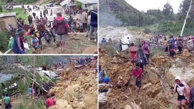 Παπούα - Νέα Γουϊνέα: Περισσότεροι από 300 άνθρωποι και 1.182 σπίτια θάφτηκαν στη λάσπη, από την κατολίσθηση