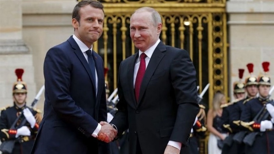 Ουκρανία και Συρία στο «μενού» της συνάντησης Macron – Putin στη Γαλλία