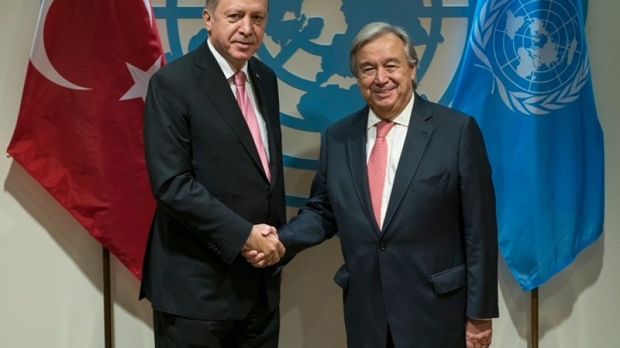 Συνάντηση του ΓΓ του ΟΗΕ Guterres με τον Erdogan