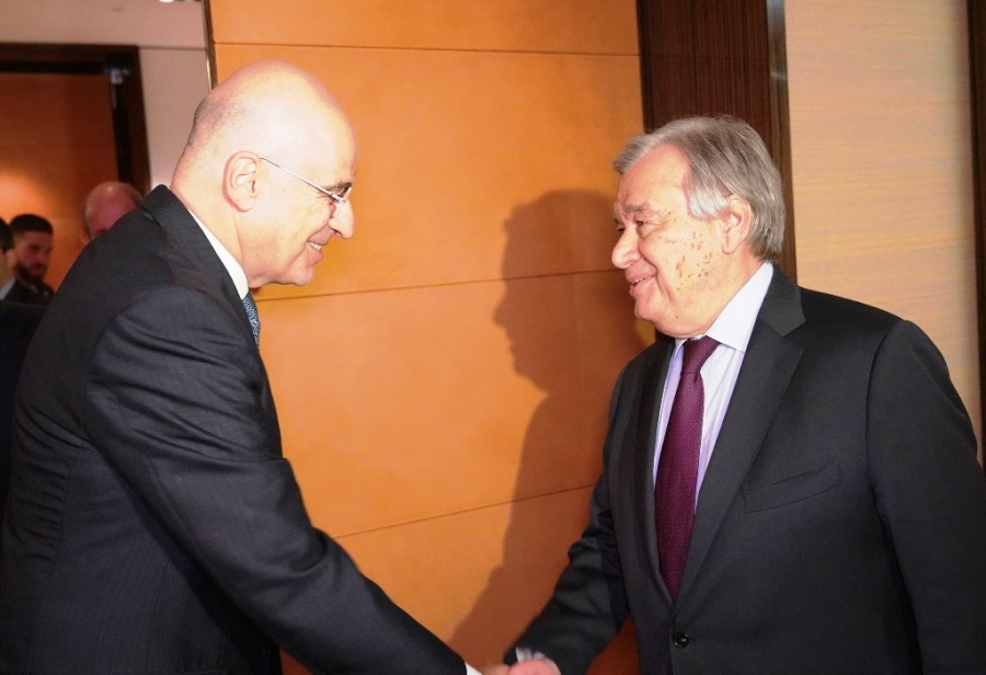 Δένδιας σε Guterres: Η Ελλάδα έχει και ρόλο και λόγο ως προς την κατάσταση στη Λιβύη