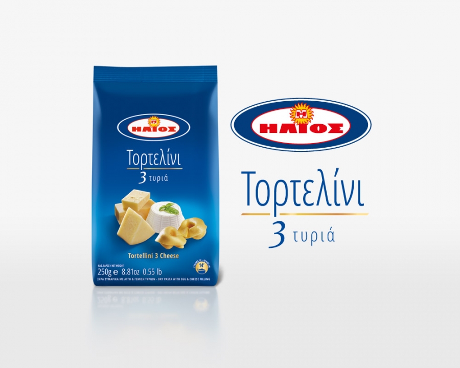Τα αγαπημένα μας Τορτελίνι ΗΛΙΟΣ 3 τυριά με νέα, ανανεωμένη εμφάνιση!
