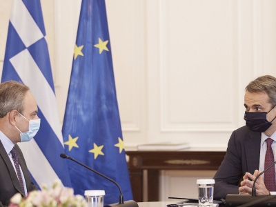 Συνάντηση Μητσοτάκη με τον γ.γ.ΑΚΕΛ Στέφανο Στεφάνου – Στο επίκεντρο οι τουρκικές προκλήσεις στην Κύπρο