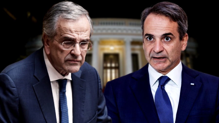 Διπλή τορπίλη κατά Μητσοτάκη - Απών ο Σαμαράς από το βιβλίο Στυλιανίδη, ψυχρή χειραψία από τον Καραμανλή - Βαρύ κλίμα στη ΝΔ